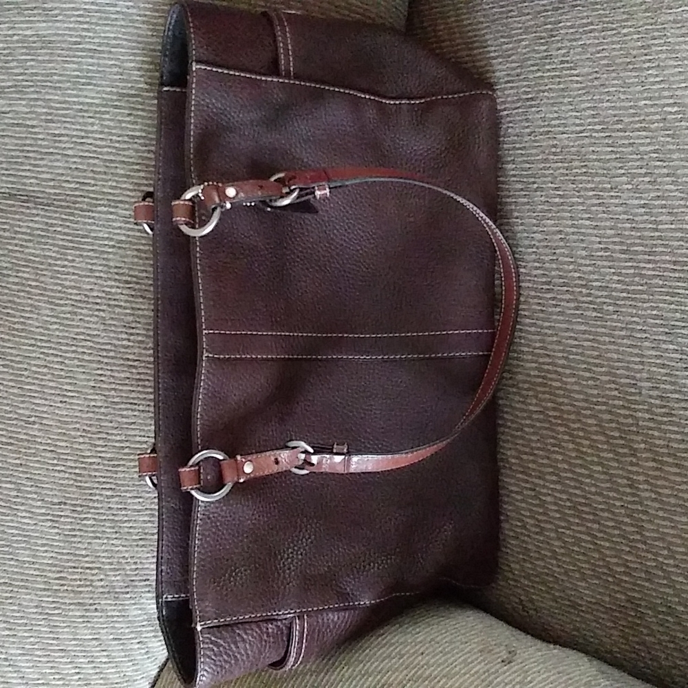 Coach F11347 brown pebble leather bag